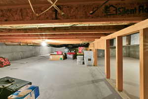 View of unfinished below grade area