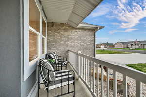 Balcony with a residential view