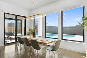 Dining area featuring baseboards