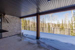 Basement ski-in and ski-out lane