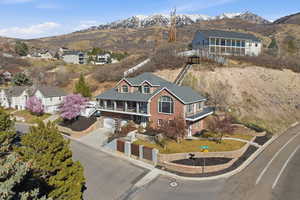 Drone / aerial view of mountains
