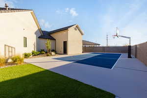 View of basketball court with basketball court
