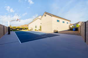 View of basketball court featuring basketball court