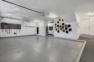 Garage with baseboards