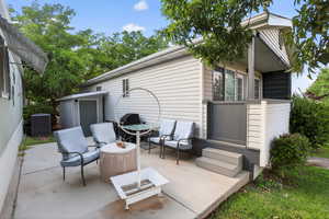 View of patio with grilling area