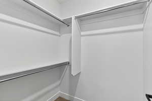 View of walk in closet