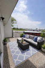 View of patio featuring outdoor furniture