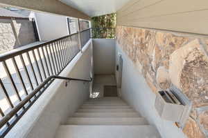 Entrance to basement living area