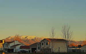 View of mountains from front porch