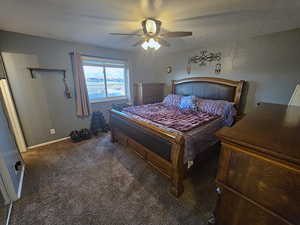 Large master bed w/newer paint and carpet