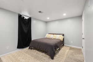 Basement apartment bedroom
