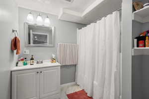 Basement apartment bathroom