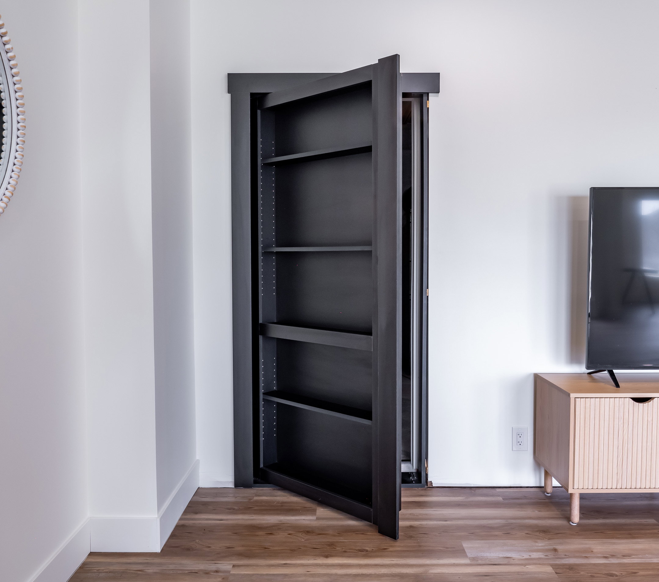 Hidden murphy door to storage room