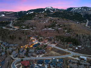 View of mountain background with nearby suburban area