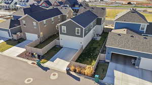 Aerial view of residential area