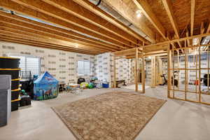 View of below grade area