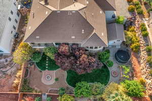 View from above of property