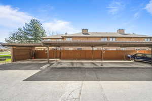 View of covered parking lot