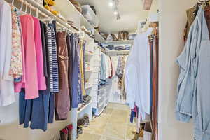 View of walk in closet