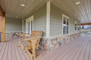 View of wooden terrace