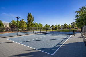 View of tennis court