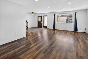 Great Room with laminate flooring