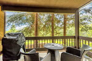 Private deck, backs onto the golf course