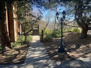 walkway to the condo