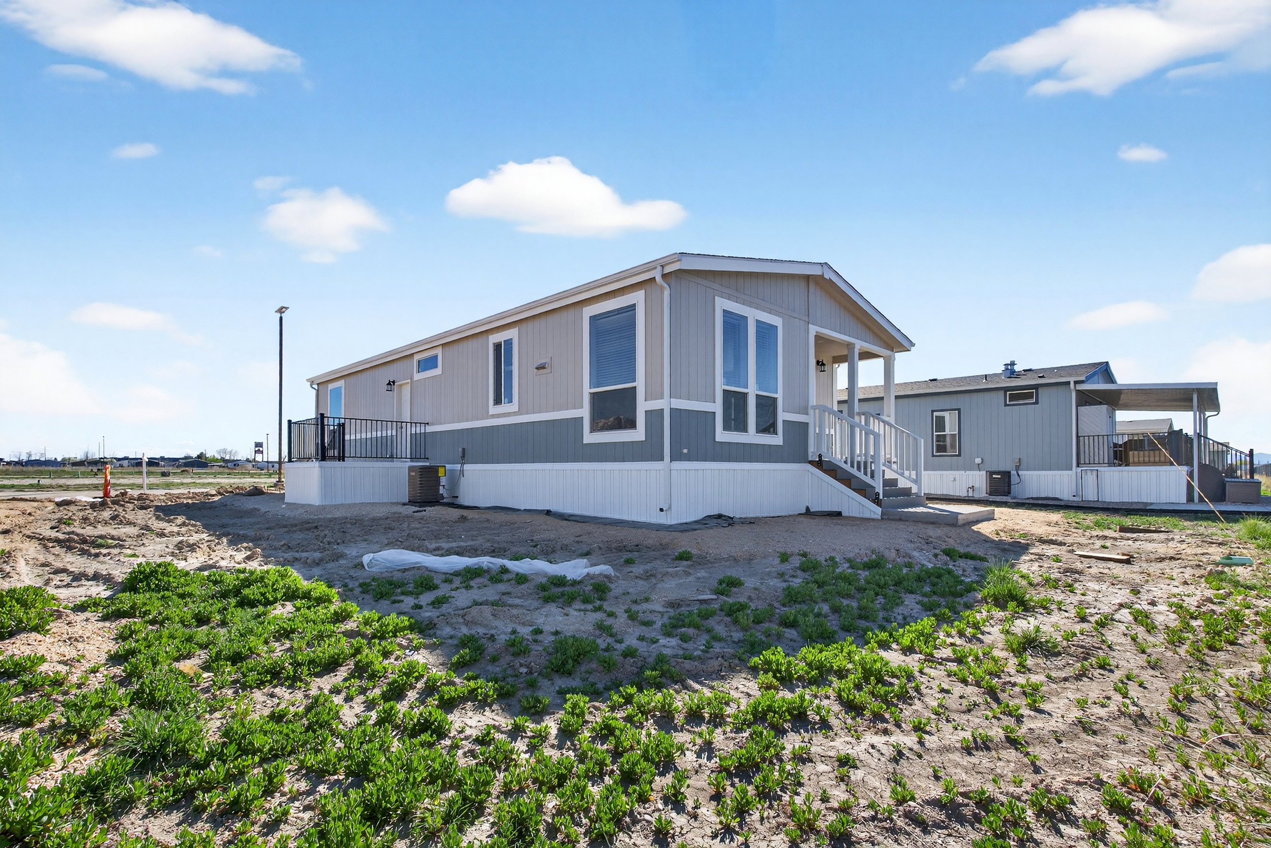 View of home's exterior with a central air condition unit