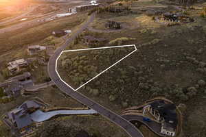 Aerial view of property's location featuring property boundaries highlighted