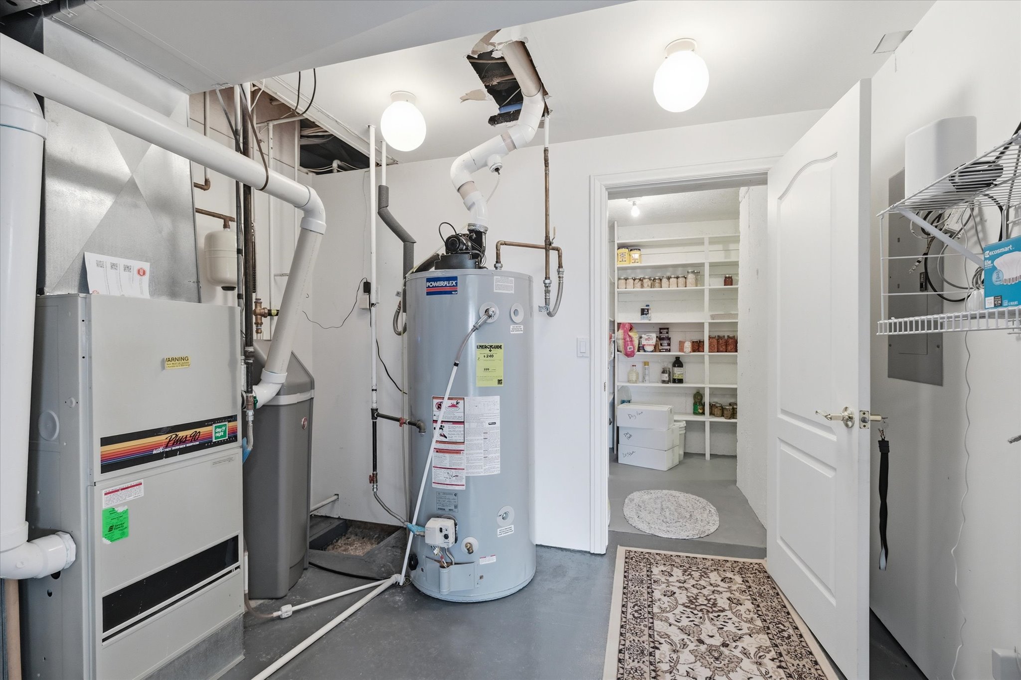 Utilities with gas water heater