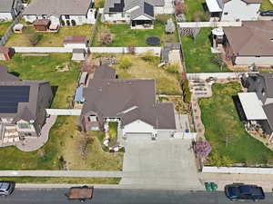 Aerial view of residential area