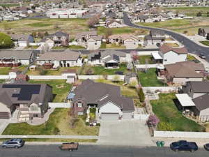 Aerial view of residential area