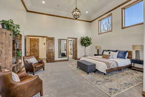 Large Vaulted Primary Bedroom with ensuite bath