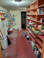 View of small storage room