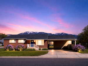 Photo-enhanced twilight sunset