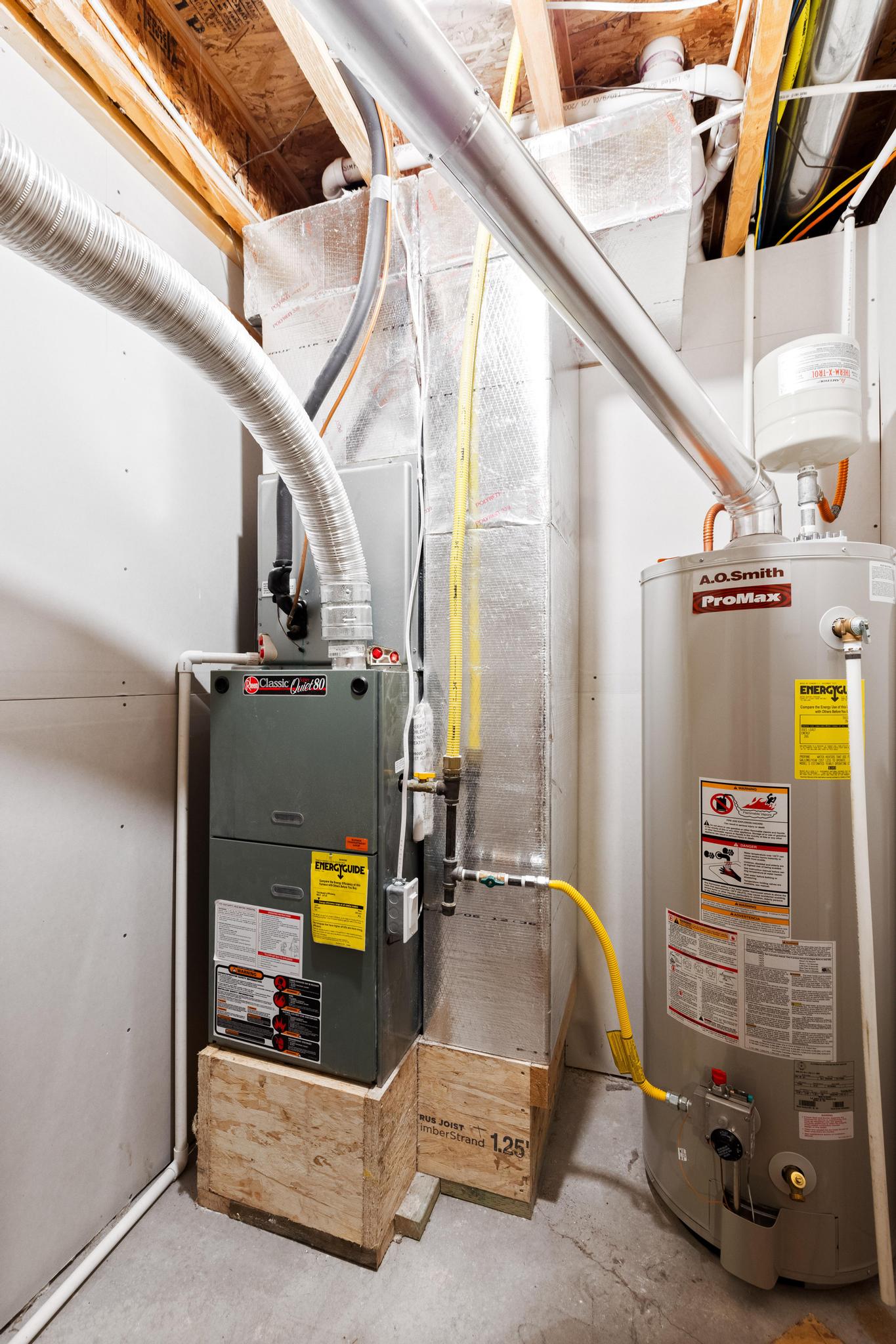 Utilities with water heater