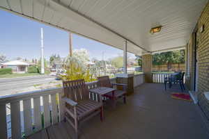 Porch with a residential view