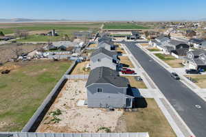 Aerial view of residential area