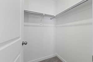 Spare bedroom walk-in closet