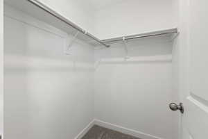Spare bedroom walk-in closet