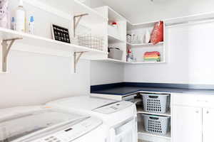 Laundry area with separate washer and dryer