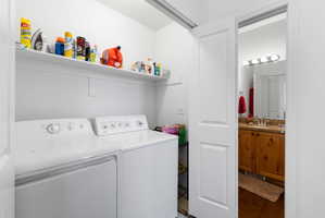 Laundry adjacent to bedrooms