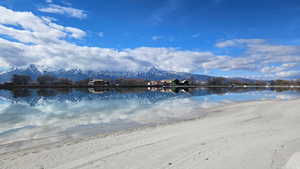 Water view with mountains