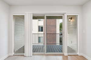 with wood finished floors