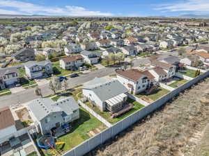Aerial view of residential area