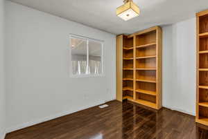 Bedroom 1 with shelving for storage