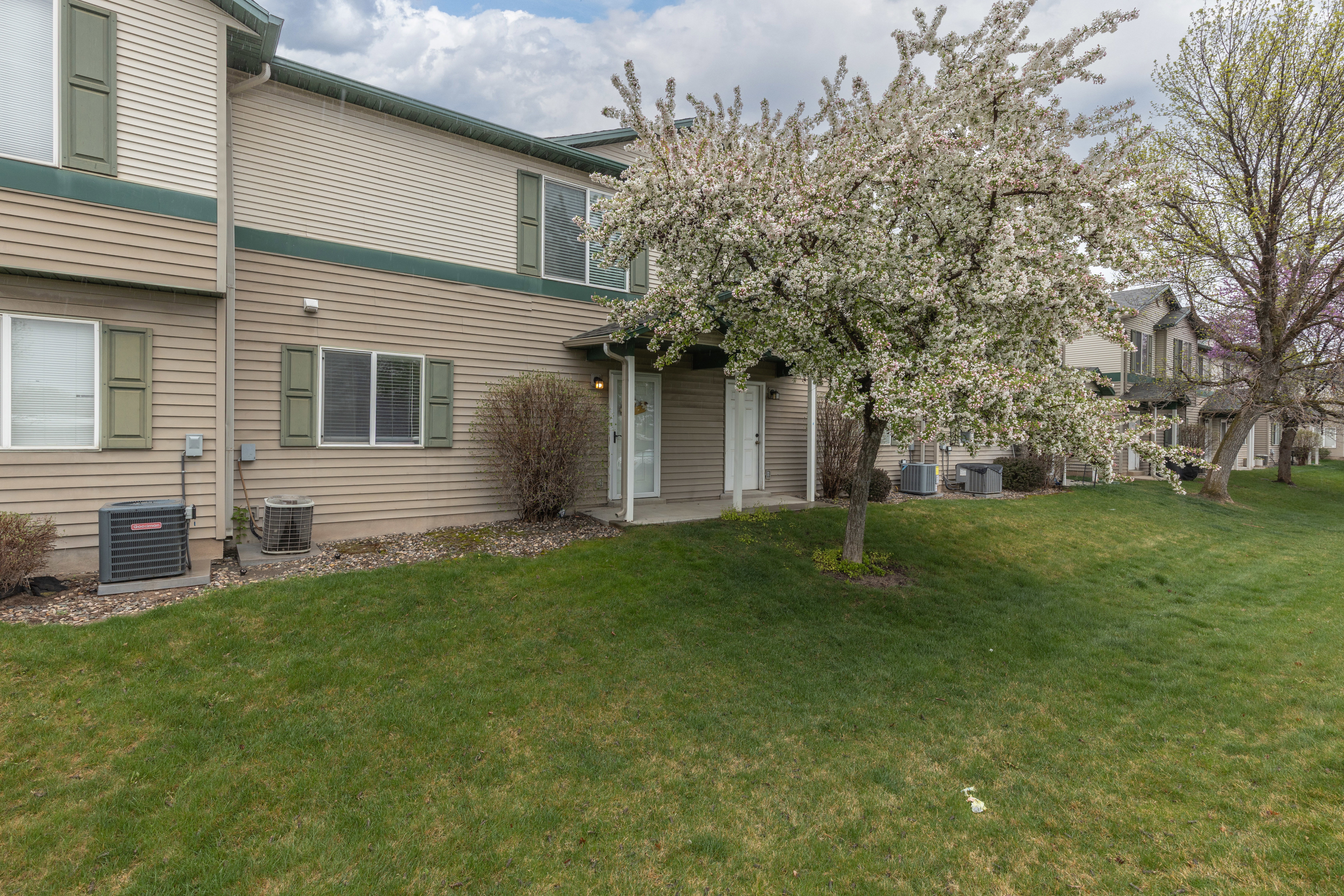 View of front of home featuring a front lawn