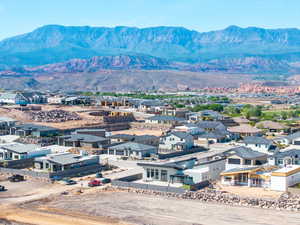 Mountain view with nearby suburban area