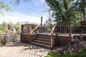 View of wooden deck